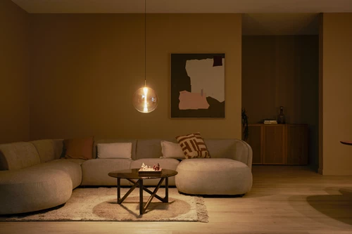 Lucide GISELA - Pendant light - Ø 30 cm - LED Dim. - 1x9,4W 2700K - Amber - Premium - atmosphere 1